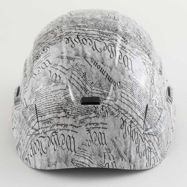 We the People in White and Grayish graphic printed on Petzl Helmets