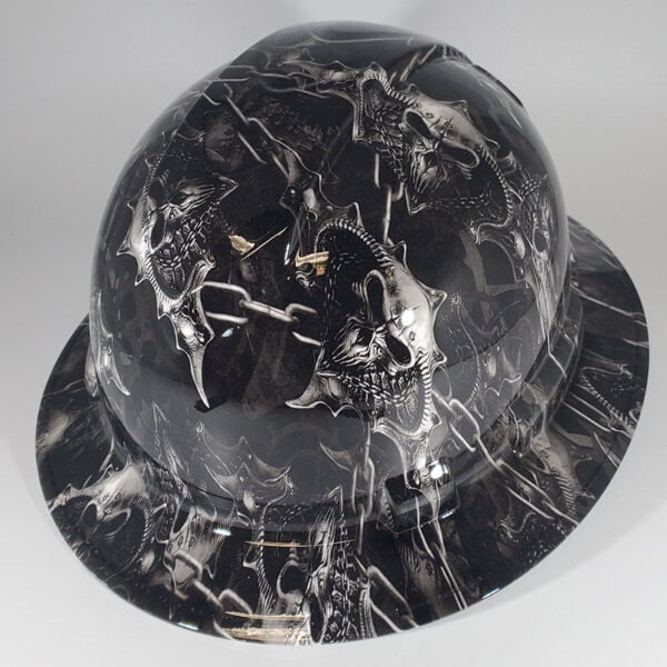 Chained Skulls l Custom hydro dipped hard hats | Construction Helmet | Safety Helmet | Safety Hard Hats | Construction Helmet | Safety Helmet