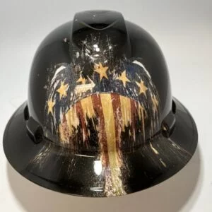 Pyramex Ridgeline Full Brim Vented Hard Hat – Custom Hydro Dipped Las Vegas Raiders