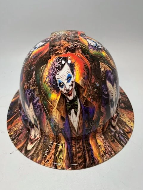 SteamPunk Joker Image 4 | Hydro Dipped Hard Hat Design | Hydro Dipped Graphic Hard Hats | Hydro-Dipped Hard Hat Design | Custom Designed Hard Hat | Custom Printed Hard Hat Design | Custom Hydrographic Hard Hats | Custom Hard Hat Designs | Custom Corporate Hard Hats Designs | Custom Designed Corporate Hard Hats | Custom Hydro dipped Corporate Hard Hat | Hydro dipped Construction Hard Hat | Custom Design Construction Hard Hat | Custom Corporate Construction Hard Hat | Hydro dipped Company Hard Hat | Custom Designed Company Hard Hat