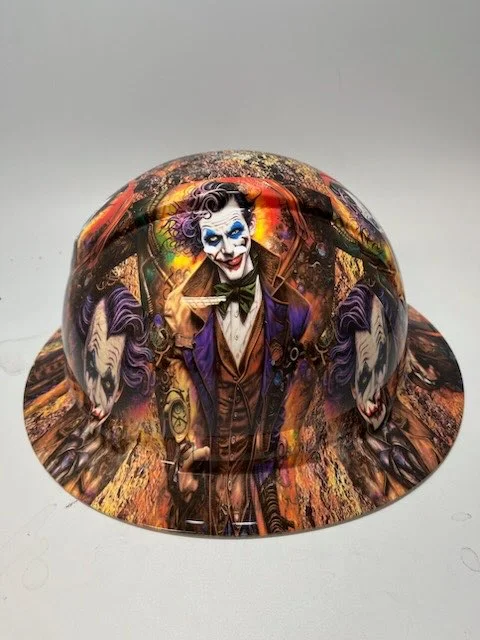 SteamPunk Joker Image 3 | Hydro Dipped Hard Hat Design | Hydro Dipped Graphic Hard Hats | Hydro-Dipped Hard Hat Design | Custom Designed Hard Hat | Custom Printed Hard Hat Design | Custom Hydrographic Hard Hats | Custom Hard Hat Designs | Custom Corporate Hard Hats Designs | Custom Designed Corporate Hard Hats | Custom Hydro dipped Corporate Hard Hat | Hydro dipped Construction Hard Hat | Custom Design Construction Hard Hat | Custom Corporate Construction Hard Hat | Hydro dipped Company Hard Hat | Custom Designed Company Hard Hat