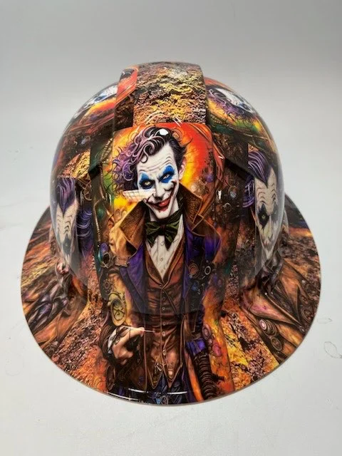 SteamPunk Joker Image 2 | Hydro Dipped Hard Hat Design | Hydro Dipped Graphic Hard Hats | Hydro-Dipped Hard Hat Design | Custom Designed Hard Hat | Custom Printed Hard Hat Design | Custom Hydrographic Hard Hats | Custom Hard Hat Designs | Custom Corporate Hard Hats Designs | Custom Designed Corporate Hard Hats | Custom Hydro dipped Corporate Hard Hat | Hydro dipped Construction Hard Hat | Custom Design Construction Hard Hat | Custom Corporate Construction Hard Hat | Hydro dipped Company Hard Hat | Custom Designed Company Hard Hat