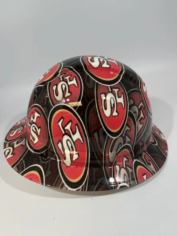 San Francisco 49ers Image 1 Hydro Dipped Hard Hat Design | Hydro Dipped Graphic Hard Hats | Hydro-Dipped Hard Hat Design | Custom Designed Hard Hat | Custom Printed Hard Hat Design | Custom Hydrographic Hard Hats | Custom Hard Hat Designs | Custom Corporate Hard Hats Designs | Custom Designed Corporate Hard Hats | Custom Hydro dipped Corporate Hard Hat | Hydro dipped Construction Hard Hat | Custom Design Construction Hard Hat | Custom Corporate Construction Hard Hat | Hydro dipped Company Hard Hat | Custom Designed Company Hard Hat