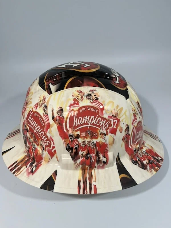 San Francisco 49ers – NFC West Champions Image 3 | Hydro Dipped Hard Hat Design | Hydro Dipped Graphic Hard Hats | Hydro-Dipped Hard Hat Design | Custom Designed Hard Hat | Custom Printed Hard Hat Design | Custom Hydrographic Hard Hats | Custom Hard Hat Designs | Custom Corporate Hard Hats Designs | Custom Designed Corporate Hard Hats | Custom Hydro dipped Corporate Hard Hat | Hydro dipped Construction Hard Hat | Custom Design Construction Hard Hat | Custom Corporate Construction Hard Hat | Hydro dipped Company Hard Hat | Custom Designed Company Hard Hat