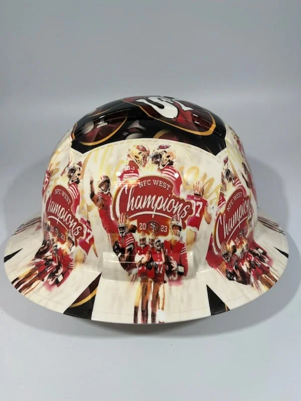 San Francisco 49ers – NFC West Champions Image 1 Hydro Dipped Hard Hat Design | Hydro Dipped Graphic Hard Hats | Hydro-Dipped Hard Hat Design | Custom Designed Hard Hat | Custom Printed Hard Hat Design | Custom Hydrographic Hard Hats | Custom Hard Hat Designs | Custom Corporate Hard Hats Designs | Custom Designed Corporate Hard Hats | Custom Hydro dipped Corporate Hard Hat | Hydro dipped Construction Hard Hat | Custom Design Construction Hard Hat | Custom Corporate Construction Hard Hat | Hydro dipped Company Hard Hat | Custom Designed Company Hard Hat